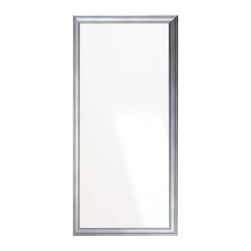 BrandtWorks 23.5 in. W x 46.5 in. H Cool Silver Slim Wall Mirror