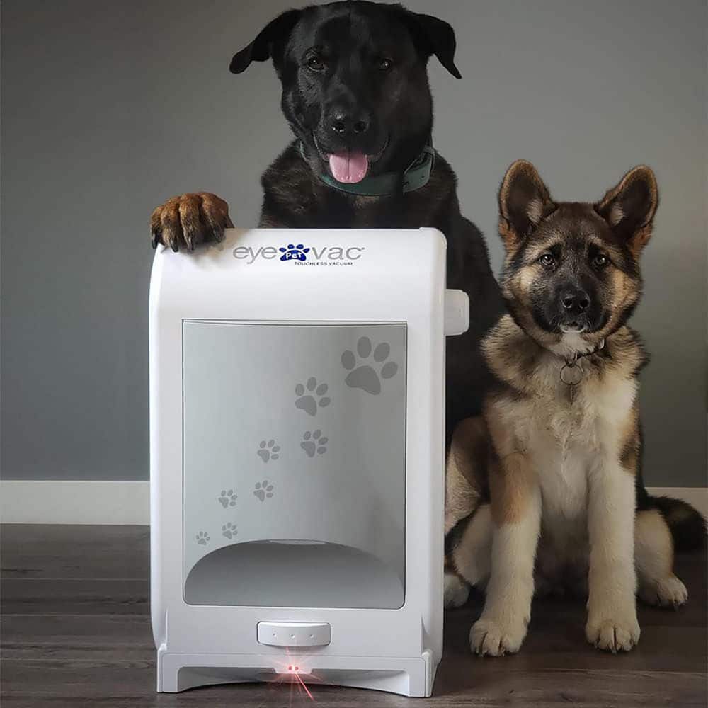 EyeVac Pet Touchless White Bagless Canister Vacuum for Pets