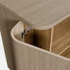 Homsee 86.6 in. Light Oak Wood Buffet with Rounded Corners, 4 Drawers, Push-Latch Doors and Anti-Tip Kit ZZ-HS020550-01