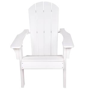 Plastic Cup Holder Leisure Chair Provence HDPE Adirondack Chair with Patio in White for Garden, Balcony