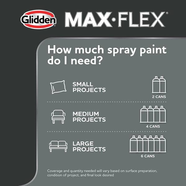 GLIDDEN MAX FLEX 12 oz. Satin Elemental Exterior Fabric Spray Paint and  Primer GMF2017-54 - The Home Depot