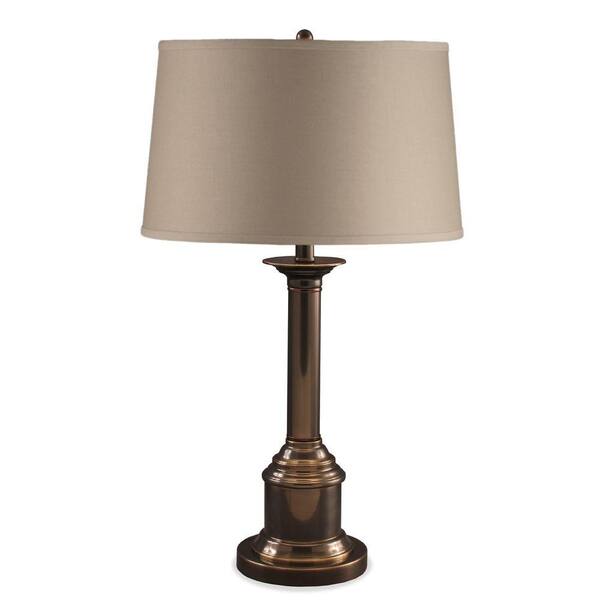 Fangio Lighting 27 in. Mission Bronze Metal Table Lamp