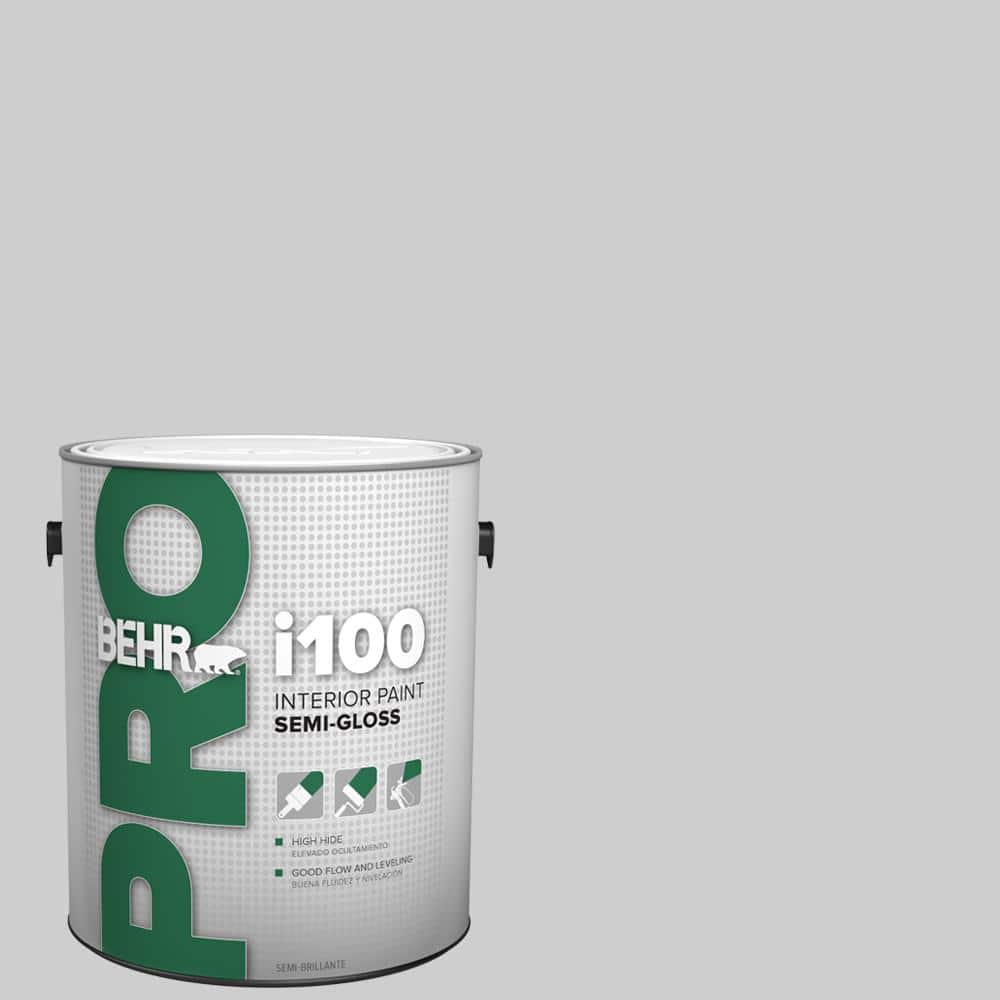 BEHR PRO 1 gal. #770E-2 Silver Screen color Semi-Gloss Interior Paint ...