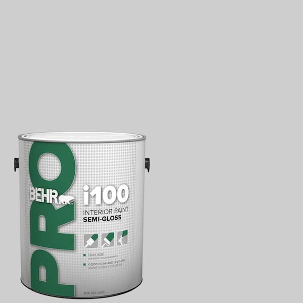BEHR PRO 1 gal. #770E-2 Silver Screen color Semi-Gloss Interior Paint