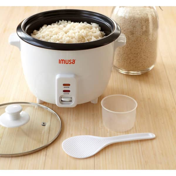 3-Cup (Uncooked) Rice Cooker, White 