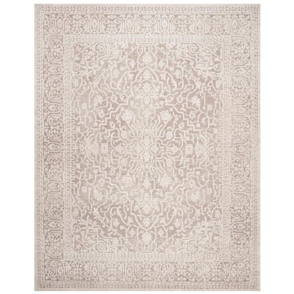 SAFAVIEH Reflection Beige/Cream 8 ft. x 10 ft. Distressed Floral Area Rug