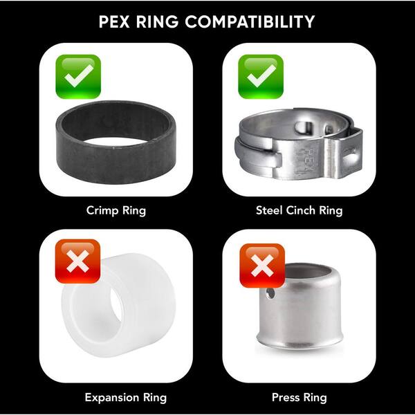 Seelink 3/4 Inch PEX-A Expansion Ball Valves 6-Pack - Lead Free Brass Water Shut Off Valves