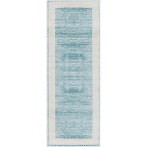Uptown Collection Yorkville Turquoise 2' 2 x 6' 0 Runner Rug