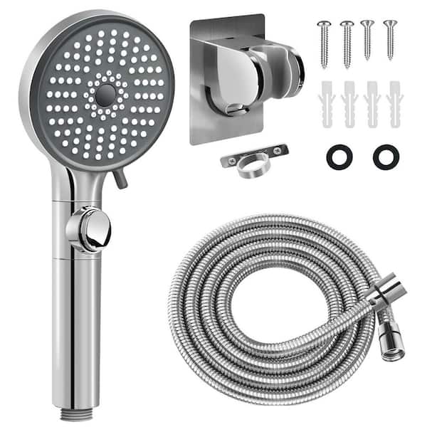 1-Piece RV Handheld Shower Head with Hose, Holder and On/Off Switch in Premium Chrome for Campers, Travel Trailer