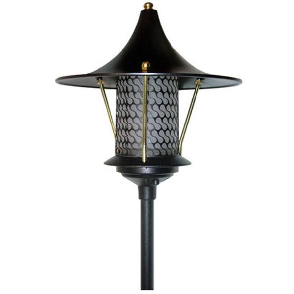 Filament Design Corbin 1-Light Black Flair Top Outdoor Pagoda Pathway Light