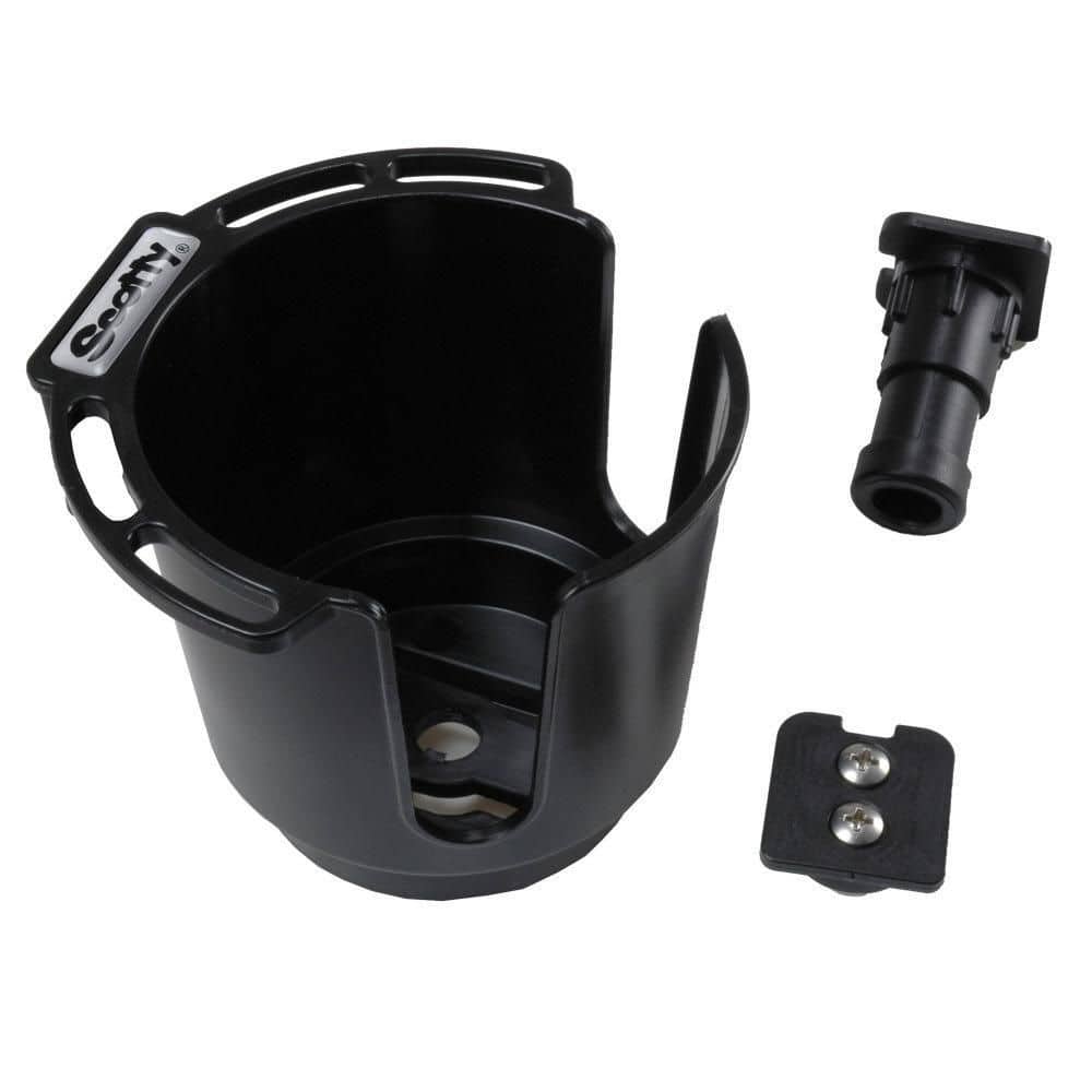 SCOTTY Cup Holder with Bulkhead/Gunnel Mount and Rod Holder Post