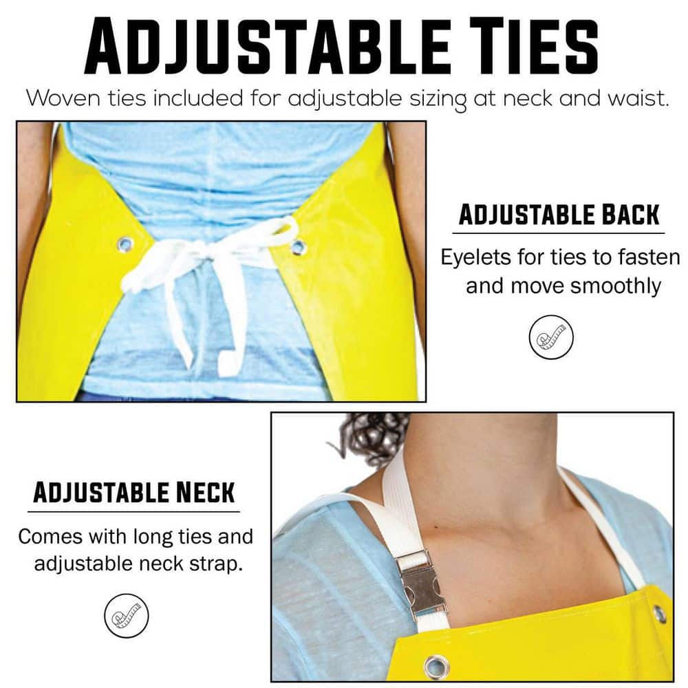 Yellow Heavy Duty Nitrile Industrial Bib Apron