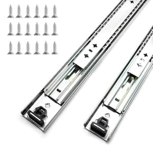 1 Pair 22 in. Heavy Duty Drawer Slides with Screws, Ball Bearing Stainless Steel Hardware Drawer Rails for Cabinets