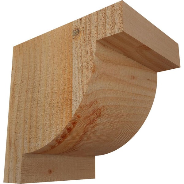 Ekena Millwork 6 in. x 8 in. x 8 in. Douglas Fir Alpine Rough Sawn Corbel