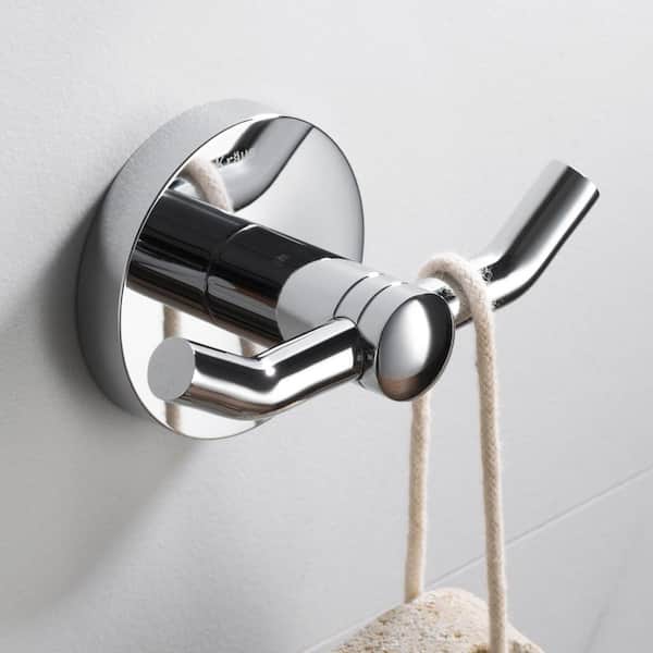 KRAUS Elie Bathroom Robe and Towel Double Hook in Chrome KEA-18802CH - The  Home Depot