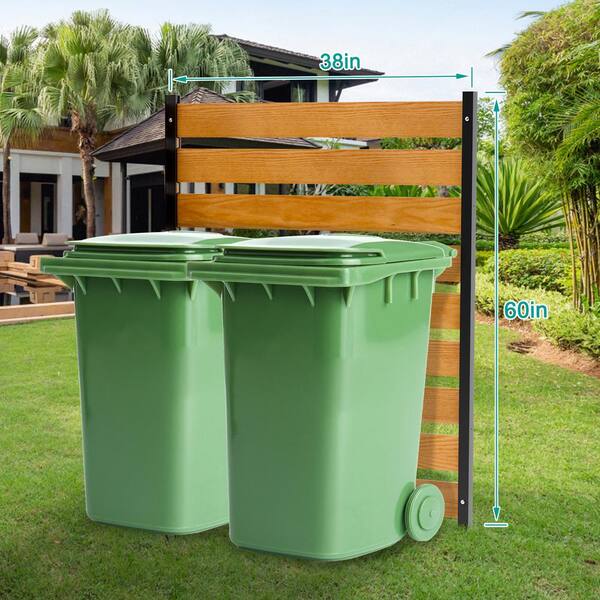 BOZTIY Air Conditioner Fence 1-Panel Equipment Fence 38 in. W x 60 in. H Privacy Fence w/ Metal Stakes Suitable for Lawn Chair