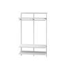 Everbilt Genevieve 8 ft. Gray Adjustable Closet Organizer Long Hanging Rod  with Double Shoe Rack and 10 Shelves 90552 - The Home Depot