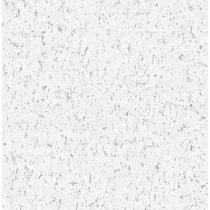 Callie White Concrete Paper Non-Pasted Textured Wallpaper