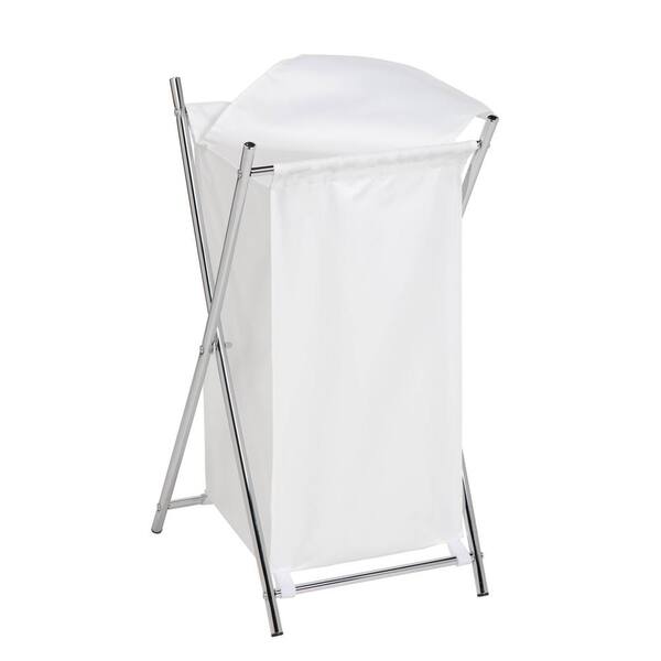 HoneyCanDo Chrome Folding Hamper HMP09493 The Home Depot