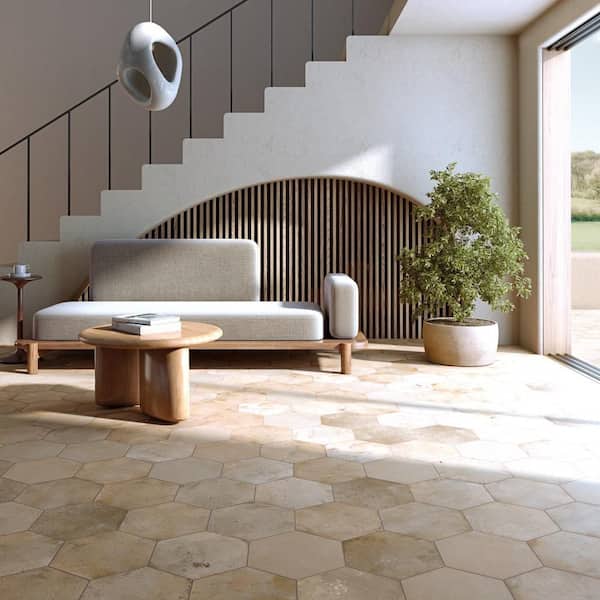 Archai Hex Mellow 9 in. x 11 in. Porcelain Floor and Wall Tile (5.61 sq. ft. /Case)