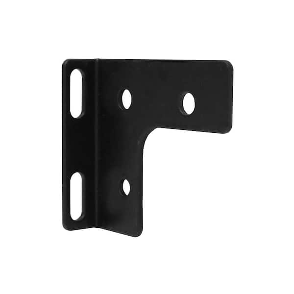 Steel Bracket Hardware Package for Wood Panels in Privacy Screens, Black (8-pcs)