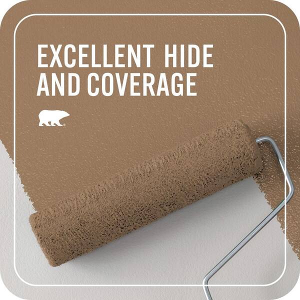 BEHR PREMIUM PLUS 8 oz. #BXC-08 Safari Brown Satin Enamel Interior