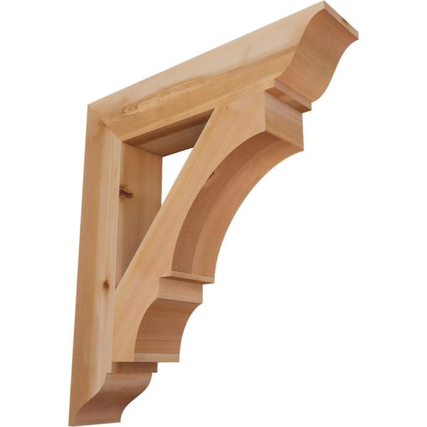 Ekena Millwork 5.5 in. x 34 in. x 30 in. Western Red Cedar Balboa Traditional Smooth Bracket