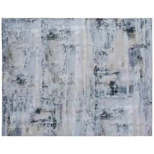 Omnia Grey 5 ft. x 7 ft. Abstract Area Rug