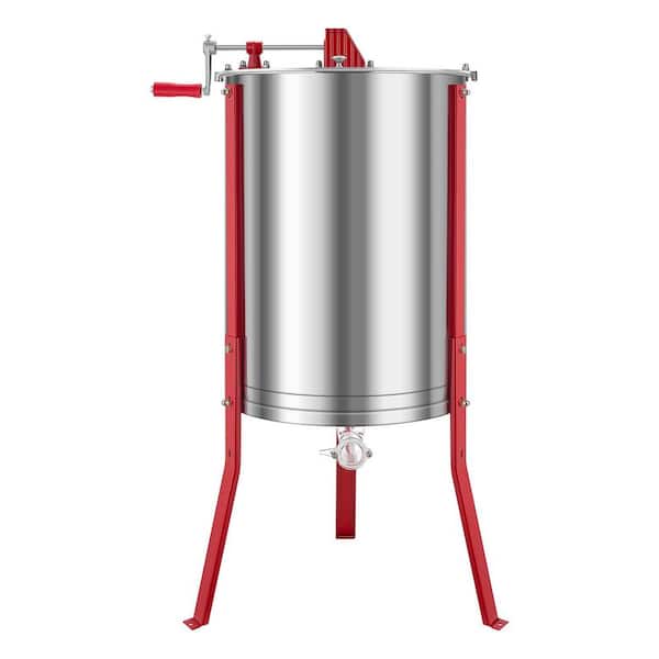 Silver Stainless Steel 6 Frame Manual Honey Extractor