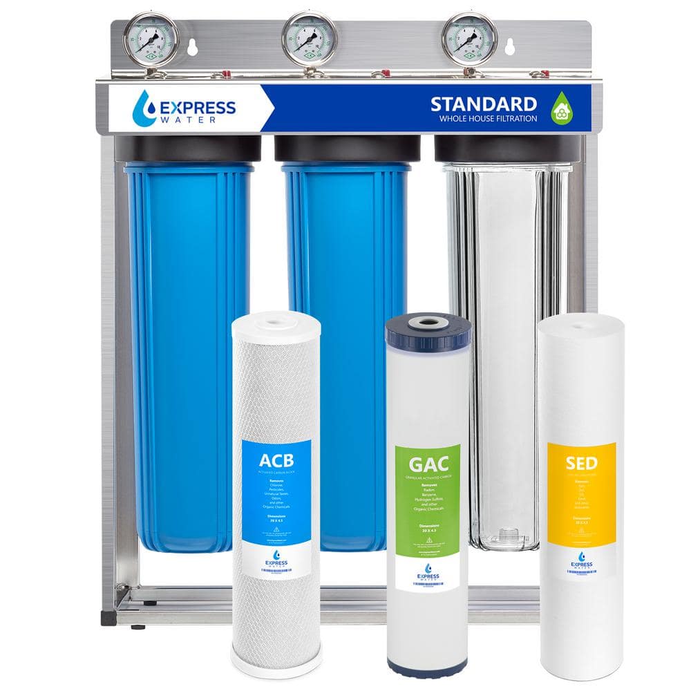 Express Water 3 Stage Whole House Water Filtration System - SED ...
