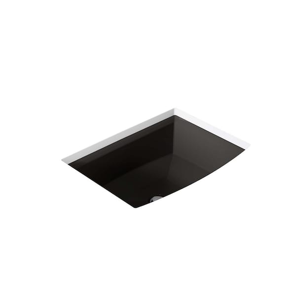 Archer 19.9 in. x 15.32 in. Undermount Bathroom Sink in Black Black Vitreous China