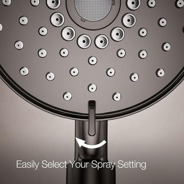KOHLER Purist 3-Spray Patterns 6 in. Dual Wall Mount Shower Heads