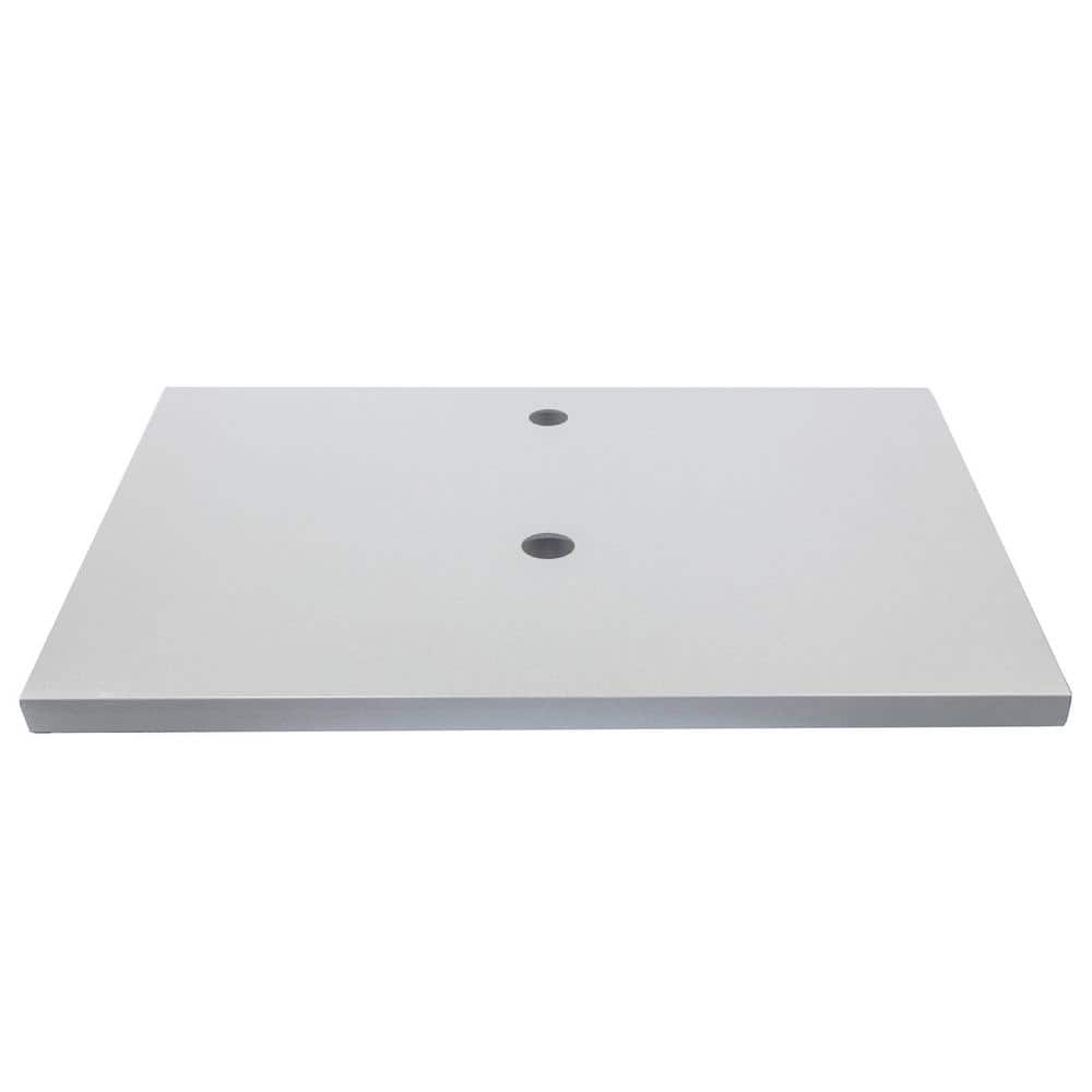 Light Gray Terrazzo Vanity Countertop for Vessel Sinks, 31"x22"