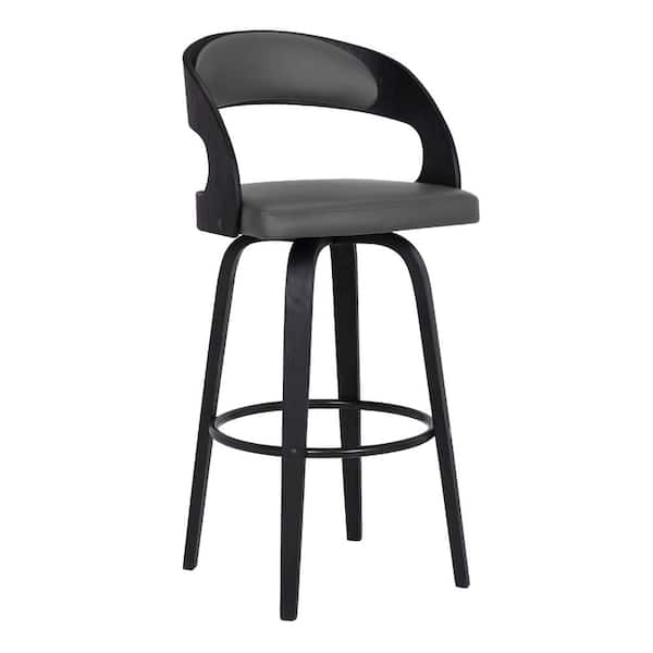 Armen Living Shelly 41 in. Grey Bar Stool