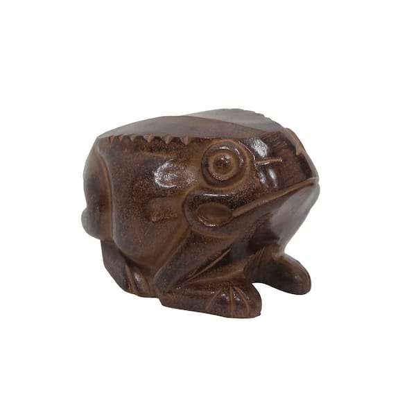 Achla Designs Cast Aluminum Indoor Outdoor Frog Statue, 4.5 in. Tall, Painted Finish