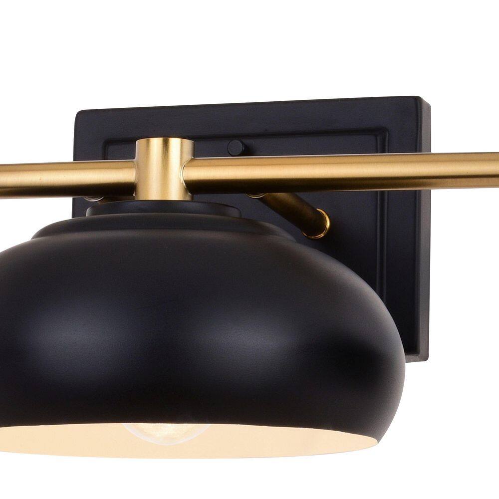 Belmont Dimmable Outdoor 27.5" Black and Brass Vanity Wall Light
