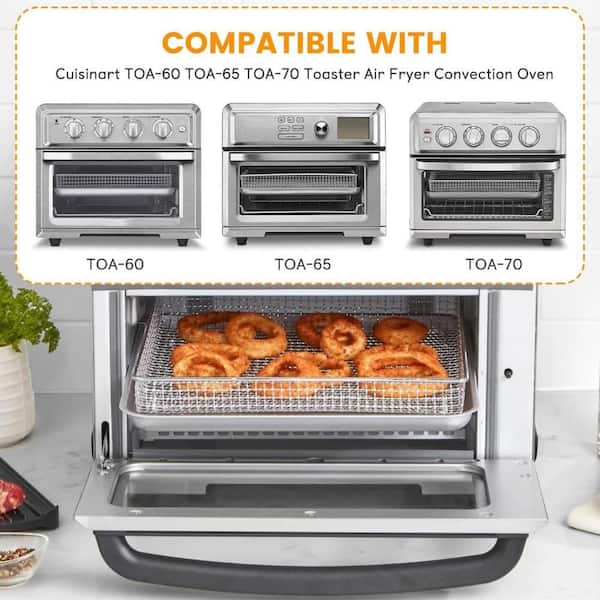 Esepony 12.4 in. x 11 in. Steel Air Fryer Basket Tray for Kitchen