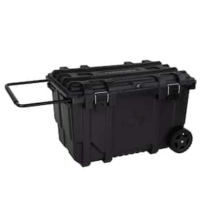 Black Large 37 in. Heavy Duty Rolling Toolbox with Tool Tray and Keyed Lock