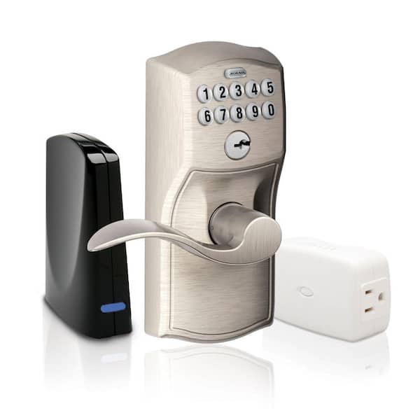Schlage Satin Nickel Keypad Lever Home Security Kit with Nexia Home Intelligence-DISCONTINUED