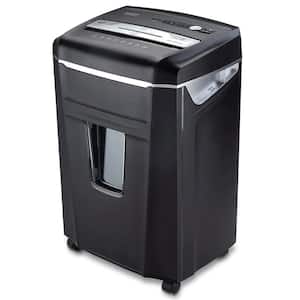 10-Sheet Micro-Cut Paper/CD/Credit Card Shredder High Security JamFree with Pull-Out Wastebasket in Black