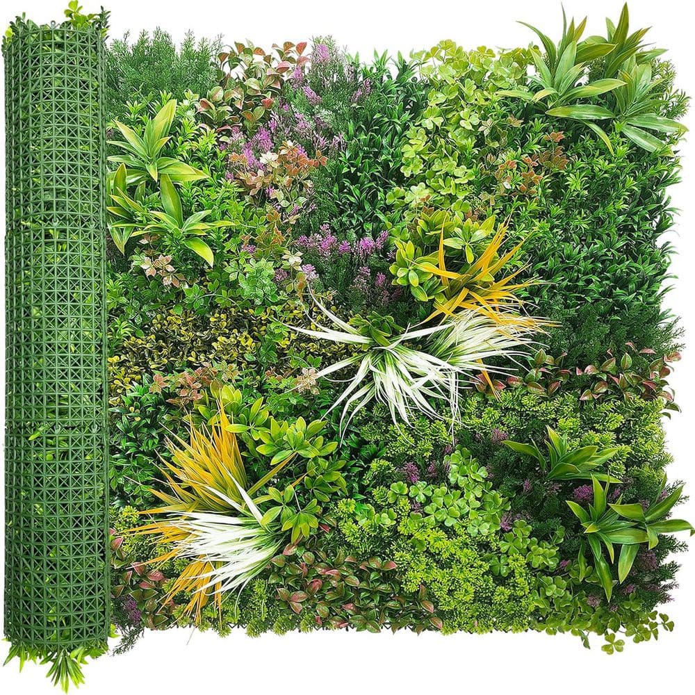 40 in. Plastic UV-Resistant Faux Greenery Ivy Privacy Fence Screen Boxwood Vine Leaf Hedges for Garden Decor price history on PriceWatchPro