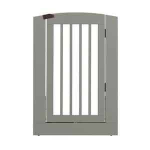 Ruffluv Single Extender Pet Gate Panel with Door - Large - 36"H - Grey Finish
