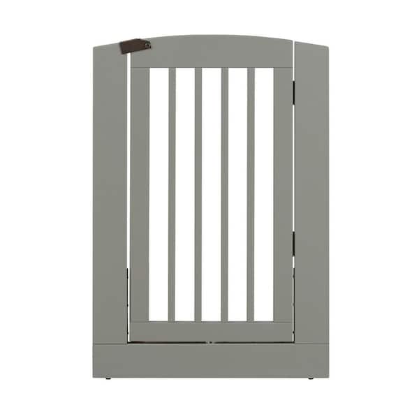 Camaflexi Ruffluv Single Extender Pet Gate Panel with Door - Large - 36"H - Grey Finish