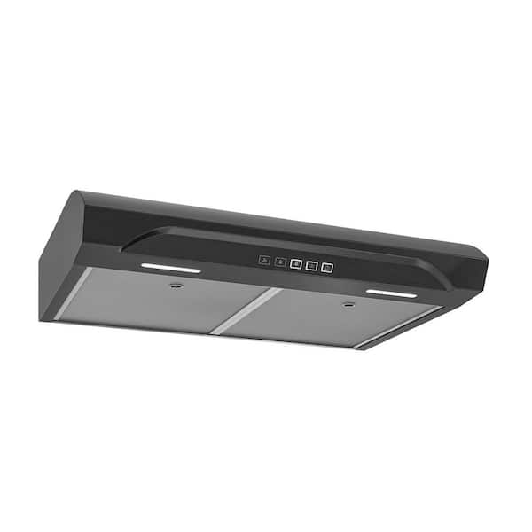Alta 30 in. 350 MAX Blower CFM Convertible Under Cabinet 1.5 Sones Black Stainless Range Hood