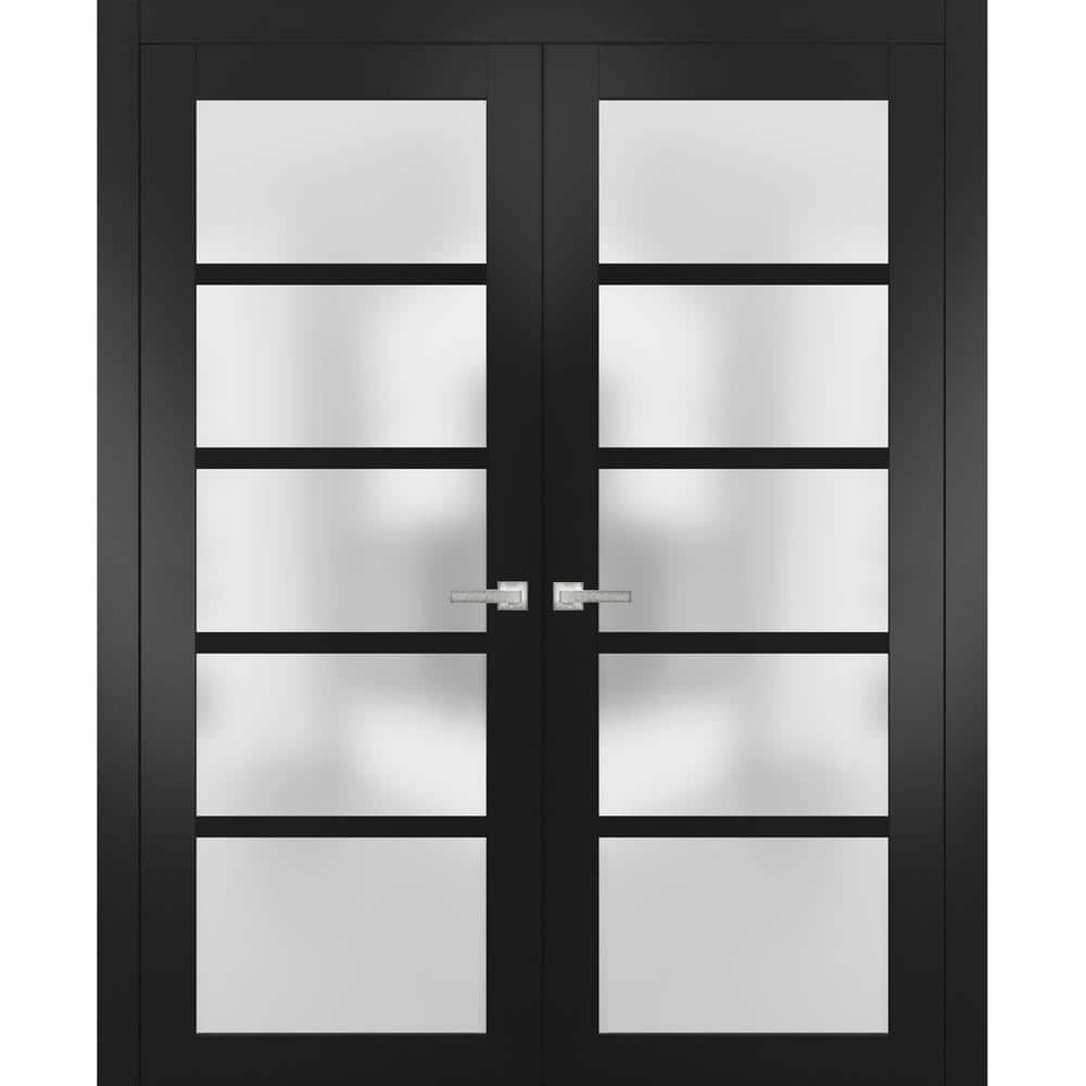 4002 72 in. x 84 in. Single Panel Black Finished Pine Interior Door Slab with Hardware price history on PriceWatchPro