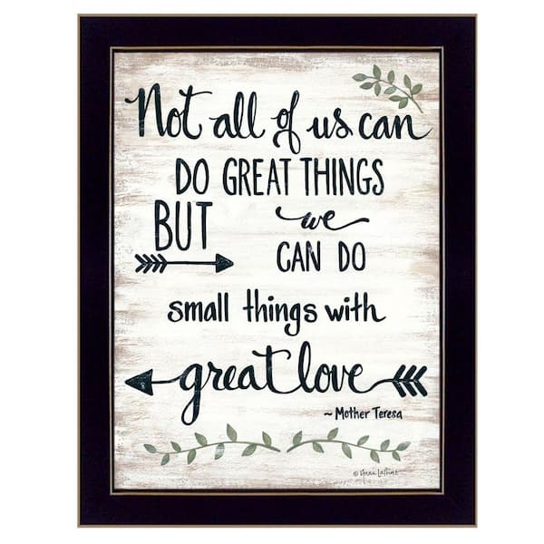 HomeRoots Charlie Great Love Framed Art 1-Piece Framed Wall Art 18 in. x 14 in.
