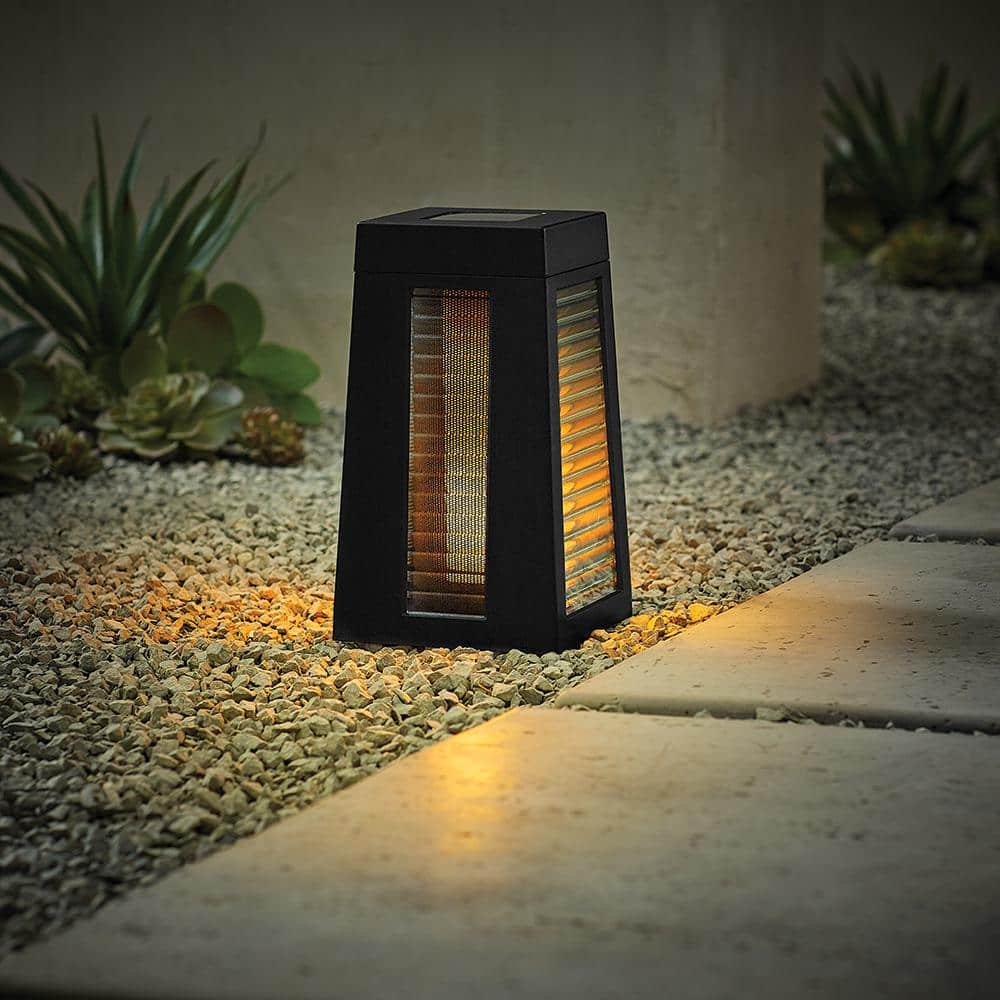 Hampton Bay Ambrose Solar 6 Lumens Matte Black Integrated LED