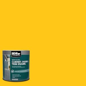 1 qt. #P300-7 Unmellow Yellow Semi-Gloss Enamel Interior/Exterior Cabinet, Door & Trim Paint