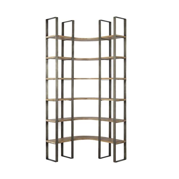 HomeRoots Mariana Silver 6 Tiers Metal Shelving Unit (37 in. x 90 in. x 37 in.)