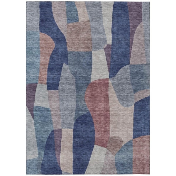 Chantille Machine Washable Indoor/Outdoor Abstract ACN2376 Blue 5 ft. x 7 ft. 6 in. Area Rug